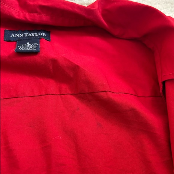 Anne Taylor Red Sleeveless Wrap Blouse - Picture 8 of 8